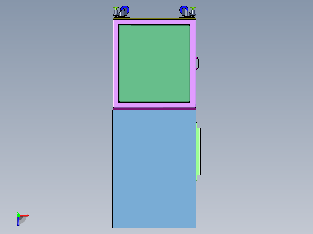 工件旋转式径向打螺丝机俯视图