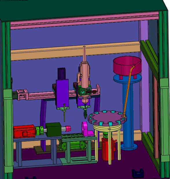 工件旋转式径向打螺丝机
