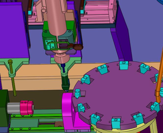 工件旋转式径向打螺丝机