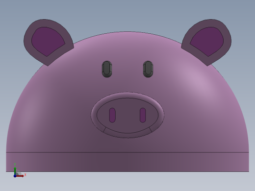 猪猪款肥皂盒前视缩略图