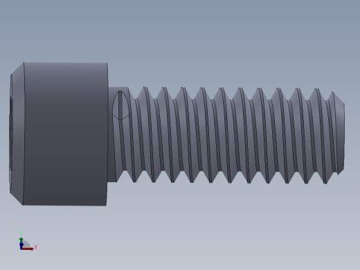 粗螺纹 SHCS 螺钉-SHCS 0.25x20x0.625.SLDPRT