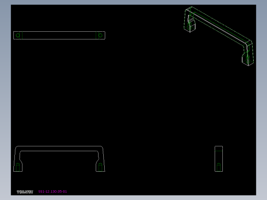取手(鋁合金)SS1-2D多系列多零件图纸模型