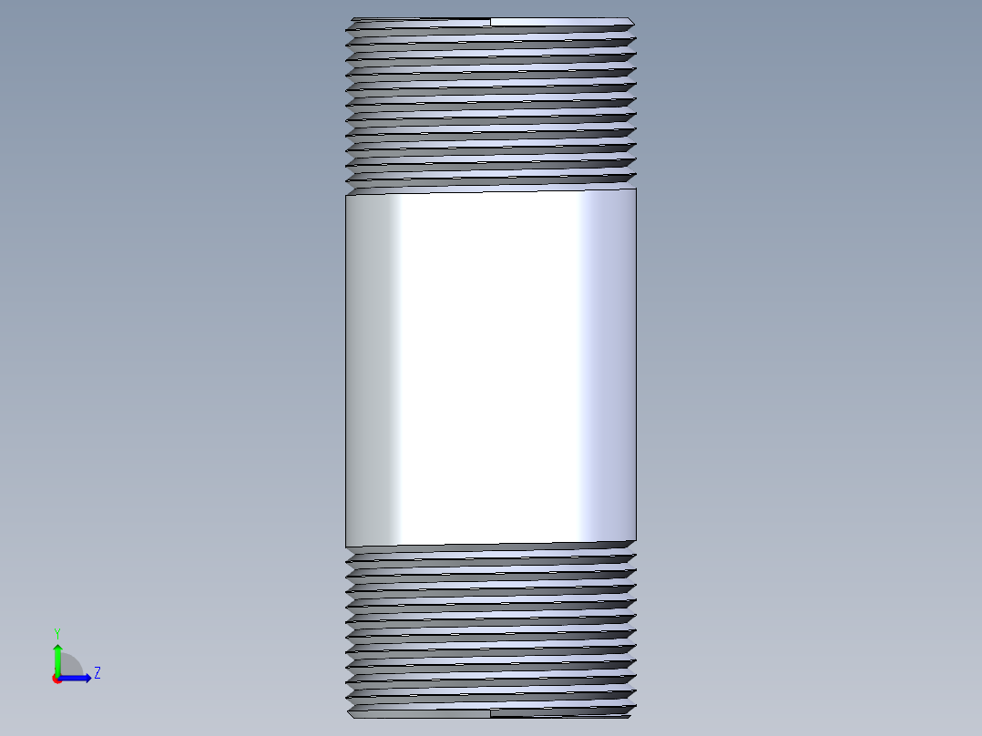 CPVC管件33-Sch80_Nipple_MPTxMPT_9861-173_1.25in x 4in左视图