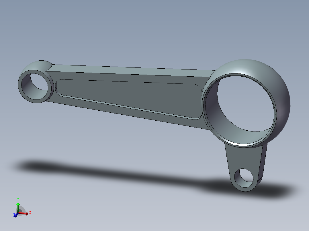 K074-三轴连杆的工艺规程及钻扩铰Φ25孔夹具设计含三维零件图[三孔连杆]主视图