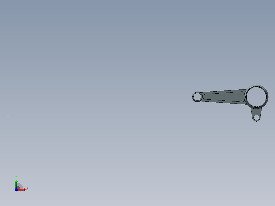 K074-三轴连杆的工艺规程及钻扩铰Φ25孔夹具设计含三维零件图[三孔连杆]前视图