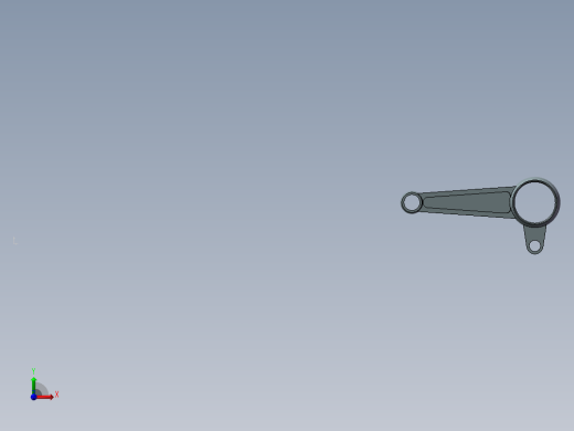 K074-三轴连杆的工艺规程及钻扩铰Φ25孔夹具设计含三维零件图[三孔连杆]前视缩略图