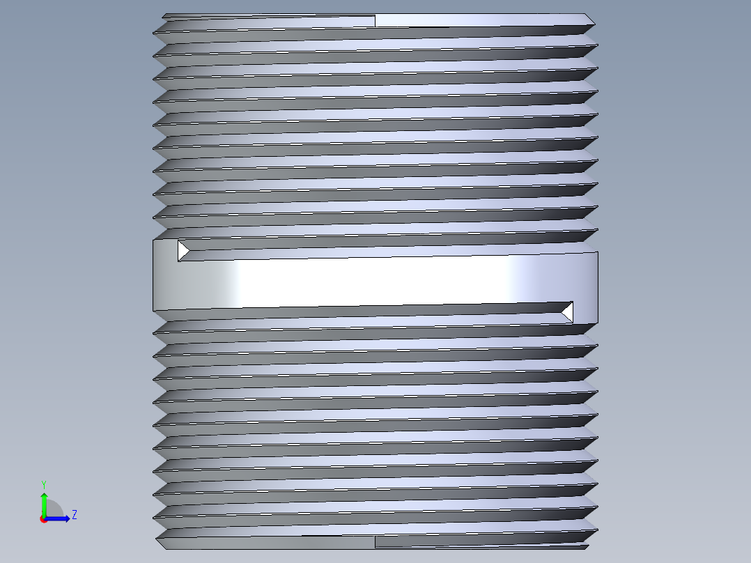 聚氯乙烯配件33-Sch80_Nipple_MPTxMPT_861-171_1.25in x 2in左视图