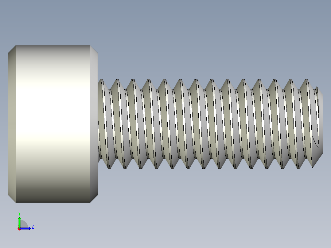 M4 x 0.7mm Thread 10mm LONG SOCKET HEAD CAP SCREW.IGS左视图
