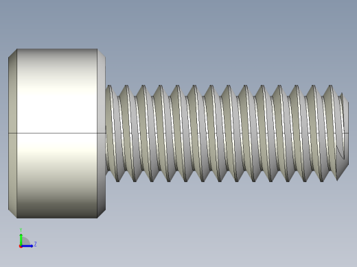M4 x 0.7mm Thread 10mm LONG SOCKET HEAD CAP SCREW.IGS左视缩略图