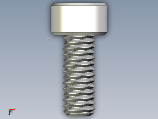 M4 x 0.7mm Thread 10mm LONG SOCKET HEAD CAP SCREW.IGS俯视缩略图