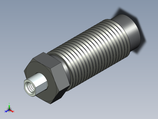 液压缸 油缸 (6)正等轴测缩略图