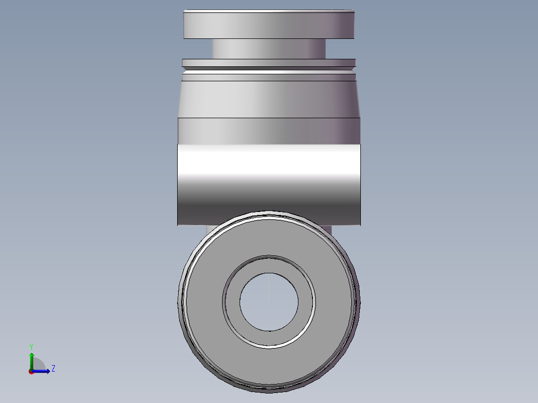 气动接头-T型三通APE6(6厘)左视图