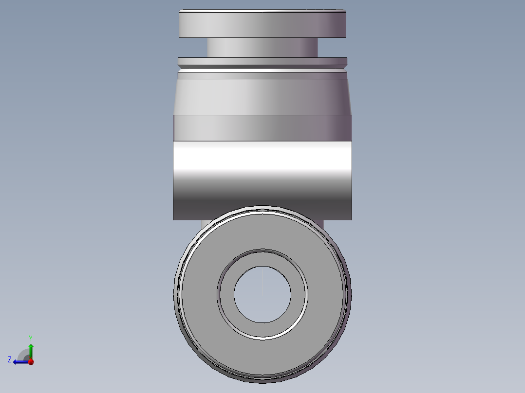 气动接头-T型三通APE6(6厘)右视图