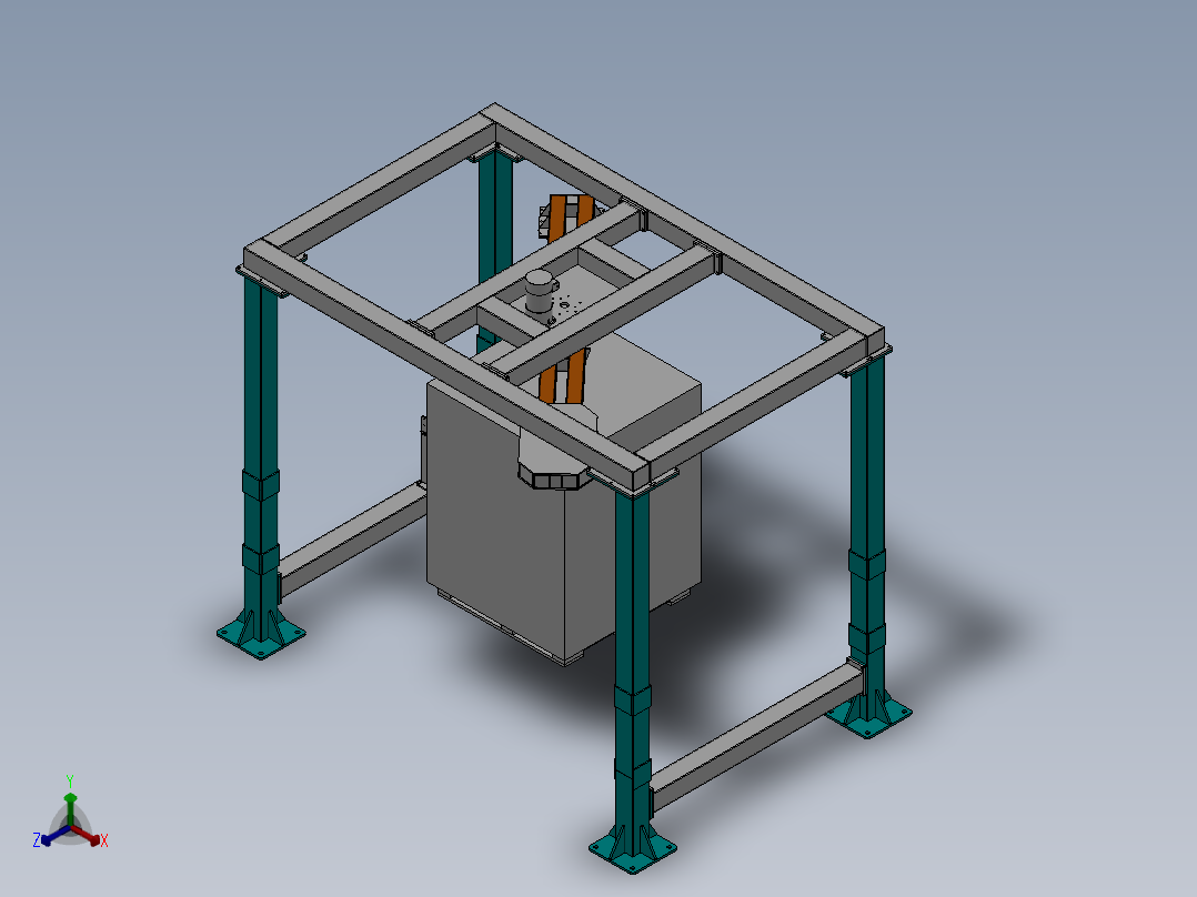 托盘缠膜机1230130正等轴测图