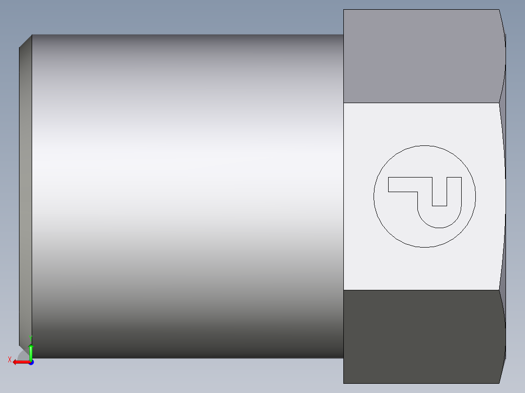 卡套式工业通用硬管接头EO_Sleeve_screw_S04LLCFX后视图