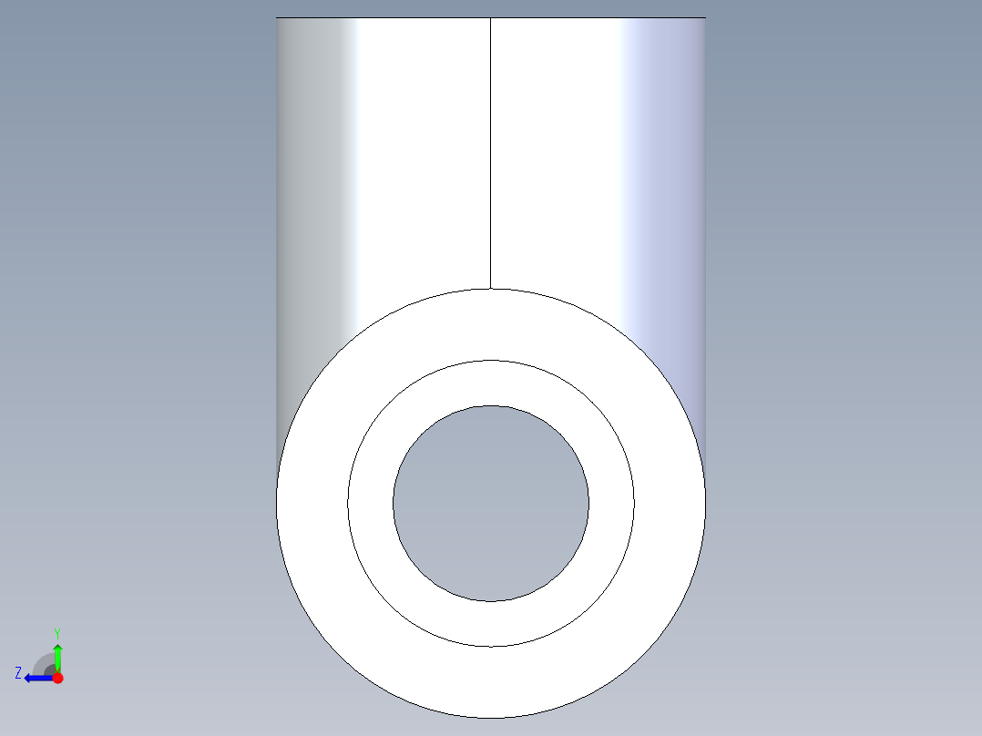 聚氯乙烯配件01-Sch80_Tee_SxSxS_801-002_0.25in右视图