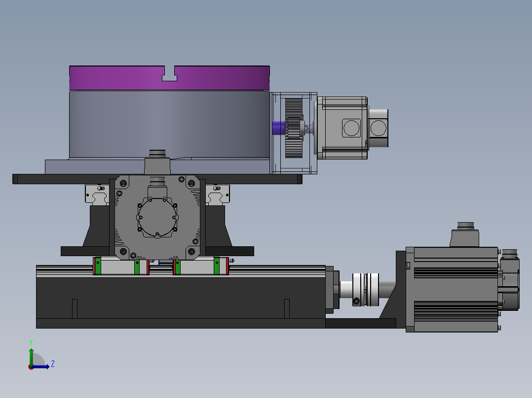 数控回转工作台左视图