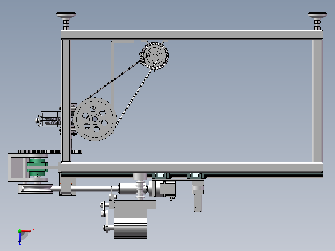 多功能切割机3D 装配图 零件图俯视图