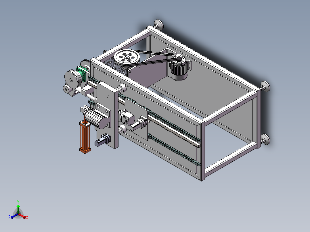 多功能切割机3D 装配图 零件图正等轴测图