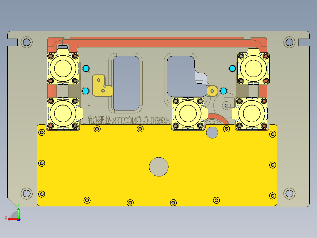 H5600-C笔记本CNC工装夹具三维模型-CNC2-3合并验证治具-220104后视图