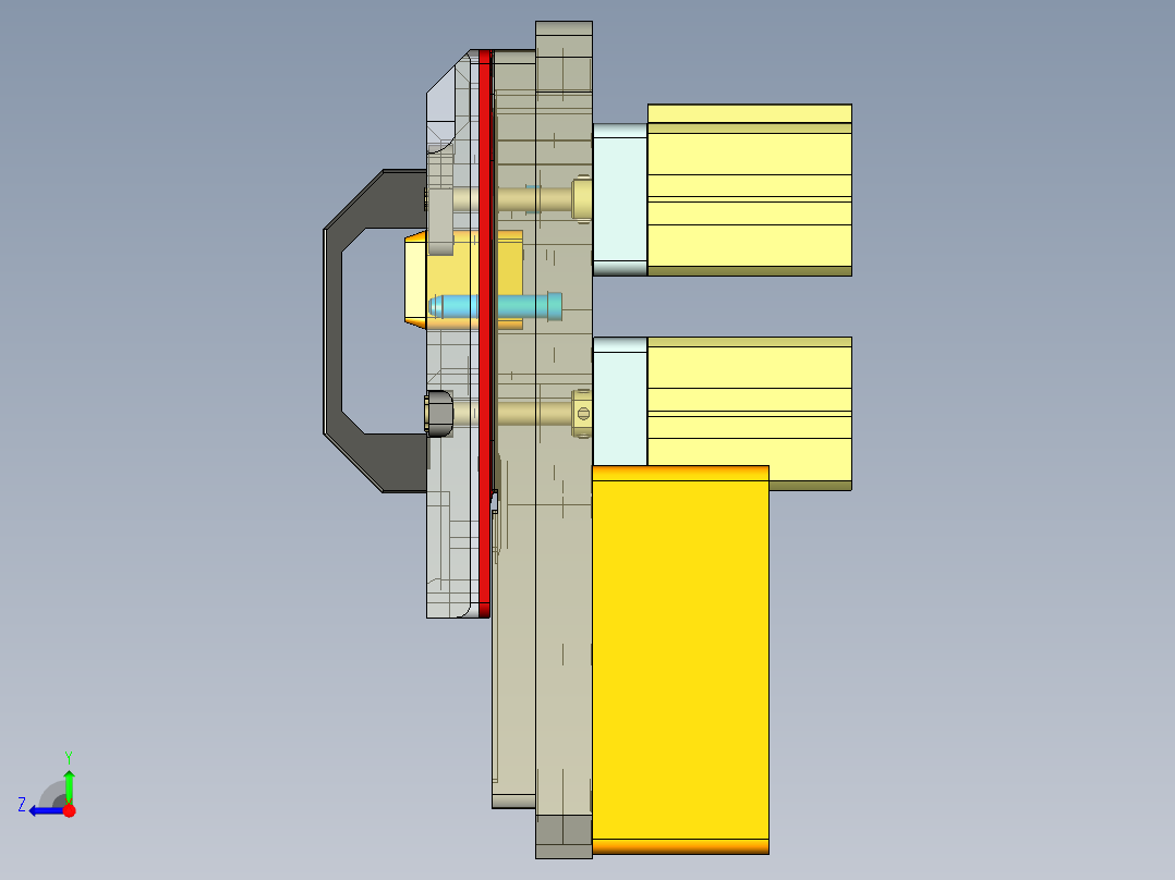H5600-C笔记本CNC工装夹具三维模型-CNC2-3合并验证治具-220104右视图