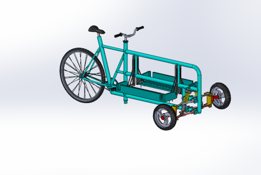 异形三轮自行车3D缩略图