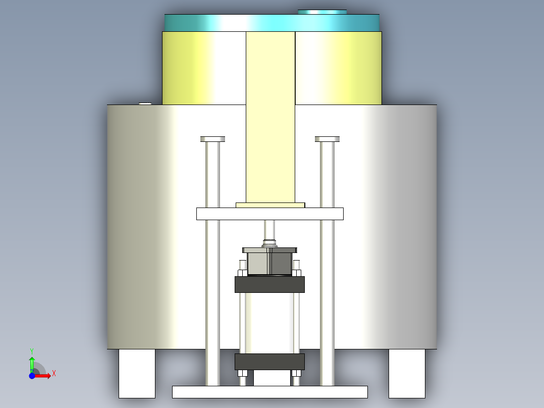 一种洗衣液过滤设备前视图