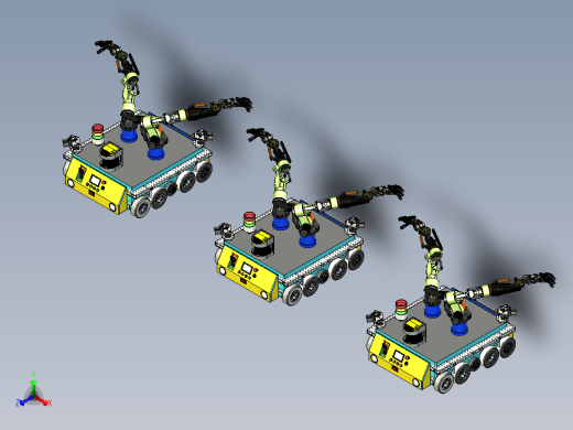带有仿生机械手的复合AGV模拟