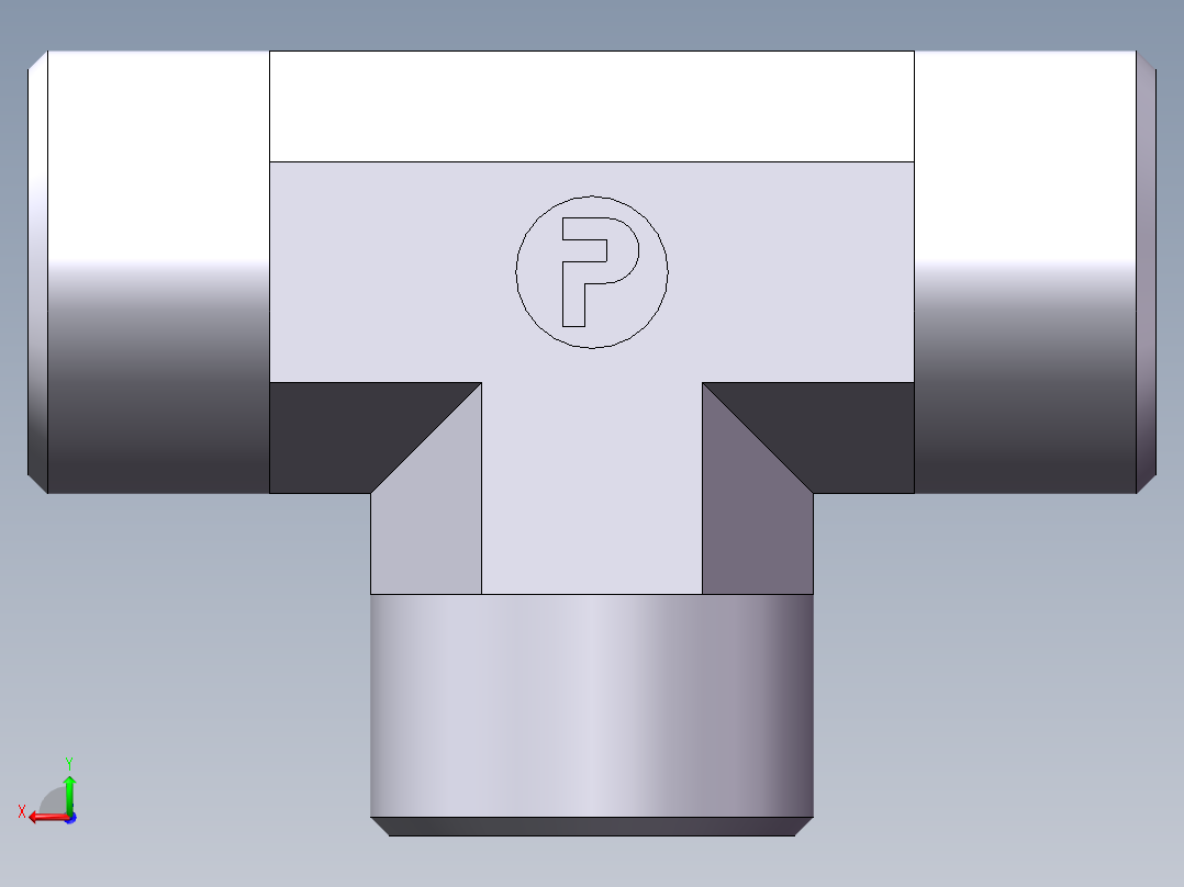 AC+AD 三通接头 T、AC-22后视图
