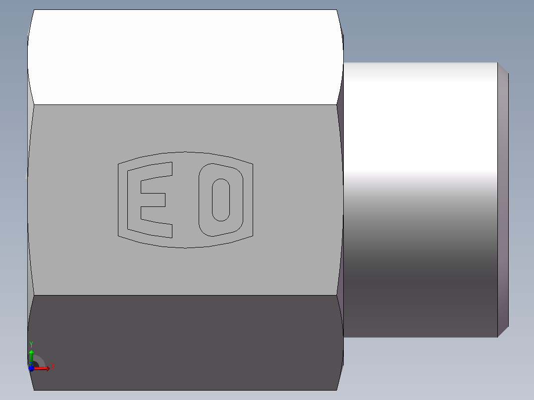 直通内螺纹接头、5DM-20-18前视图