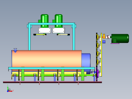 ZL-840 饲料颗粒滚筒拌料机前视缩略图