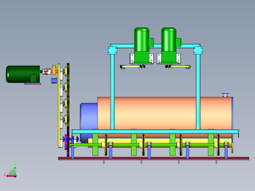 ZL-840 饲料颗粒滚筒拌料机后视缩略图