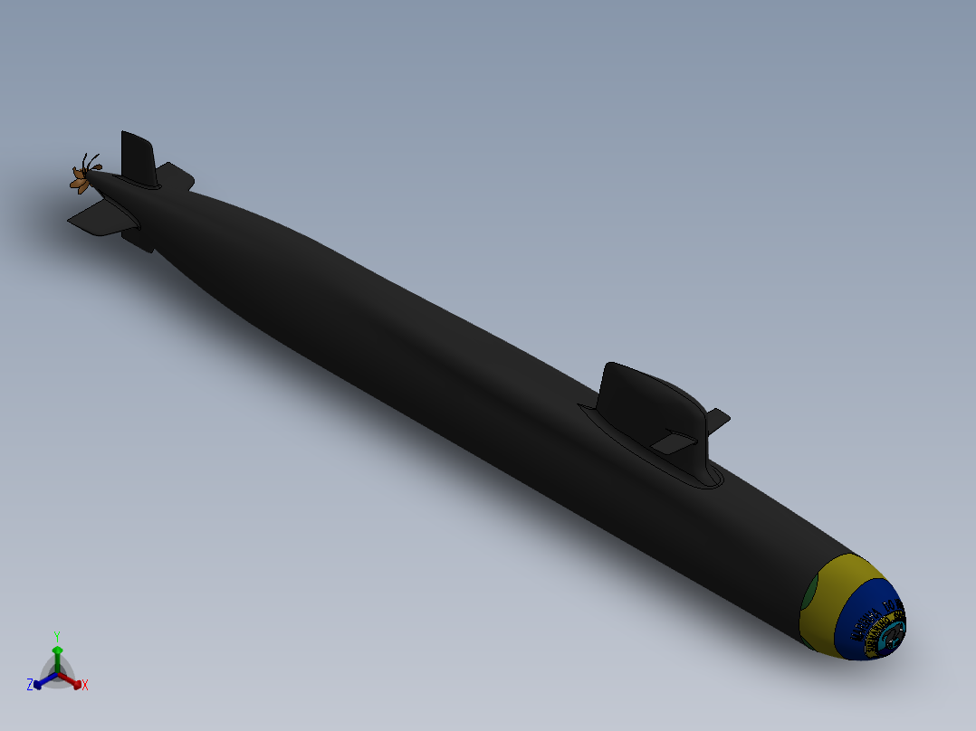 潜水艇(13)正等轴测图