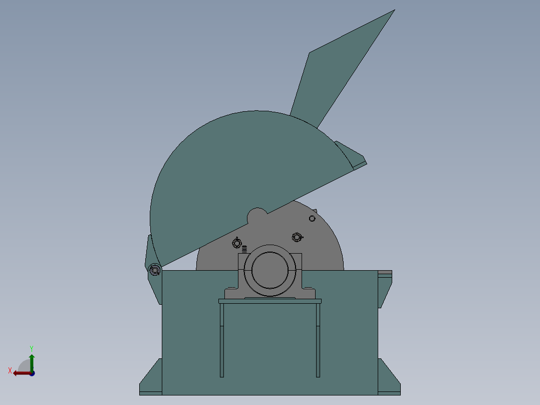破碎机、小型饲料粉碎机后视图