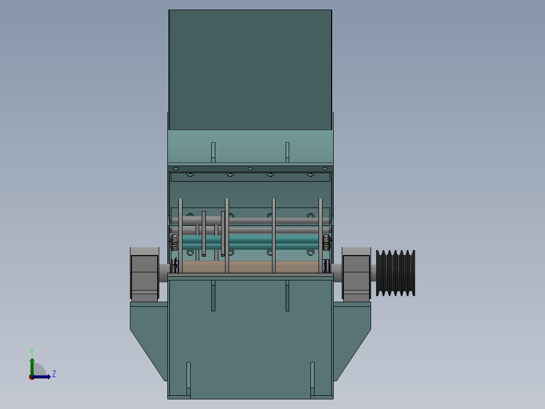 破碎机、小型饲料粉碎机左视图