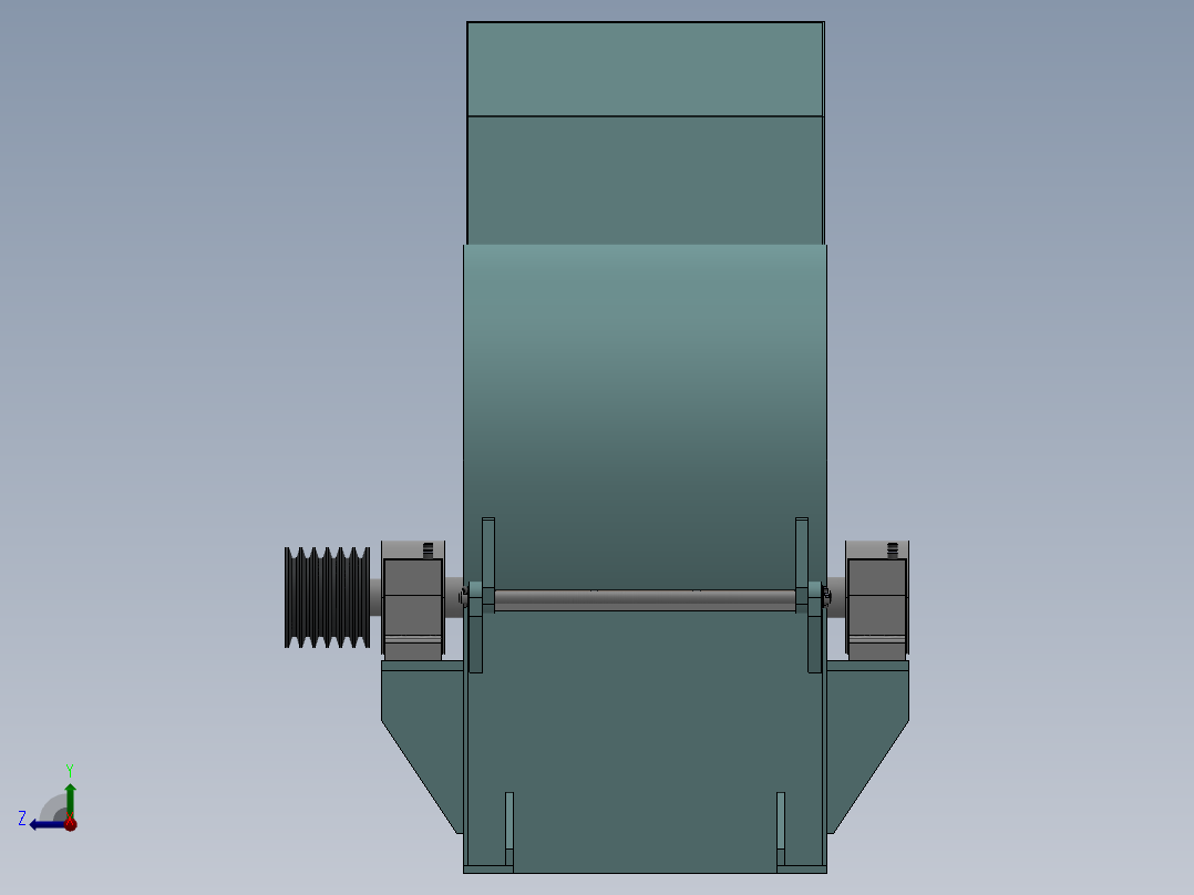 破碎机、小型饲料粉碎机右视图