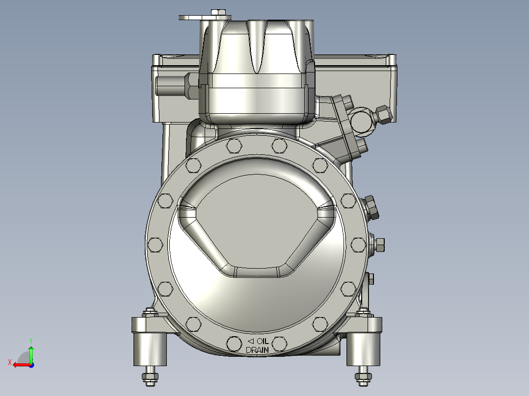 压缩机Frascold D3 18 1Y后视图