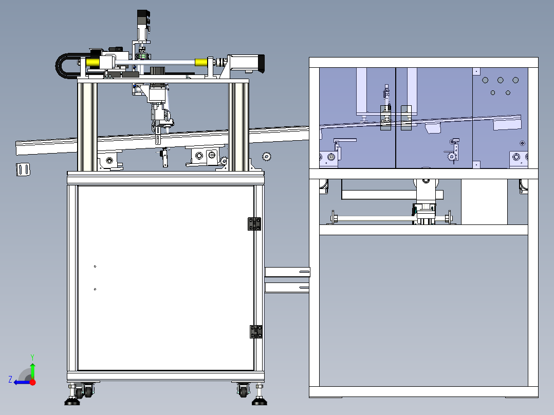 刷锡粒-注胶机（刷锡点胶机一体机）右视图