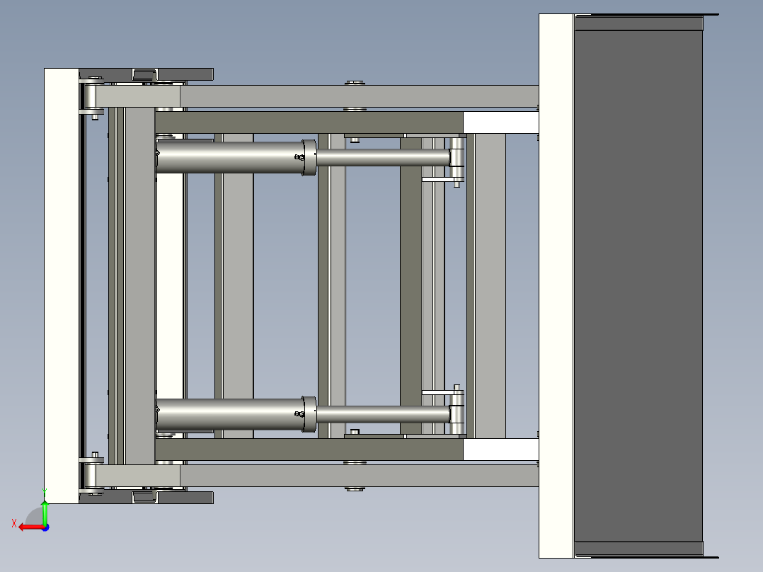位电动升降机液压升降高空作业平台后视图