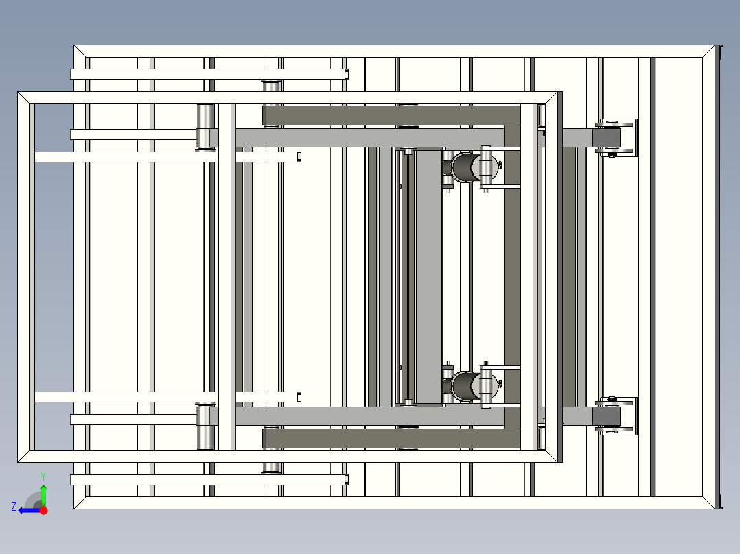 位电动升降机液压升降高空作业平台右视图