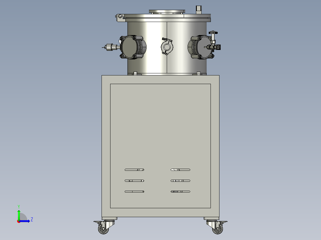 原料搅拌用真空罐左视图