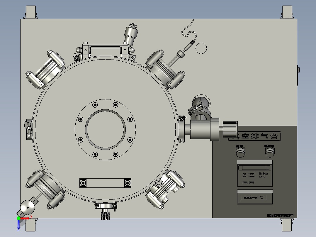 原料搅拌用真空罐俯视图