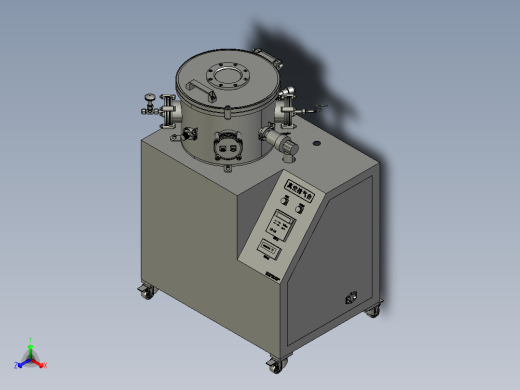 原料搅拌用真空罐正等轴测缩略图