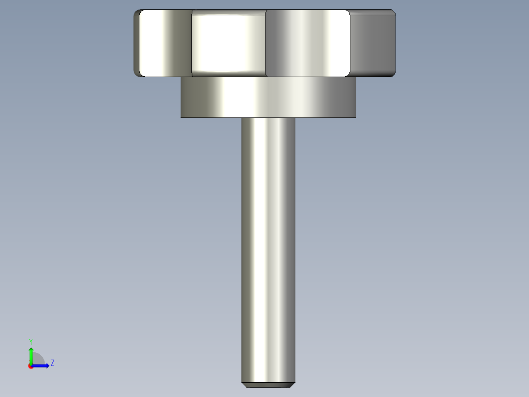 NPEM8-40五角旋钮左视图