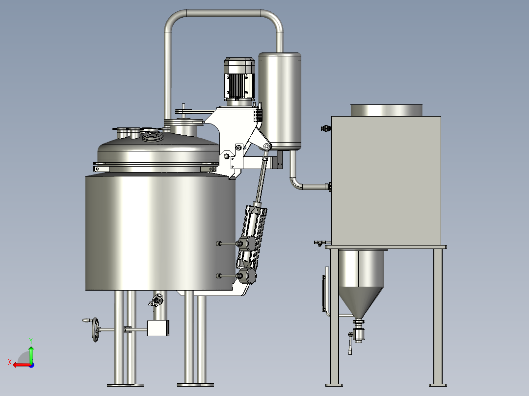 精馏装置小型减压蒸馏精馏塔精馏柱电加热精馏釜后视图