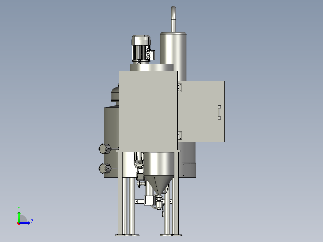 精馏装置小型减压蒸馏精馏塔精馏柱电加热精馏釜左视图