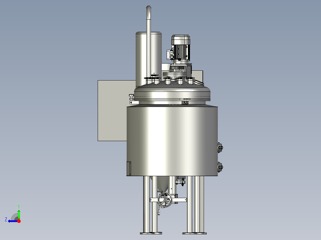 精馏装置小型减压蒸馏精馏塔精馏柱电加热精馏釜右视图