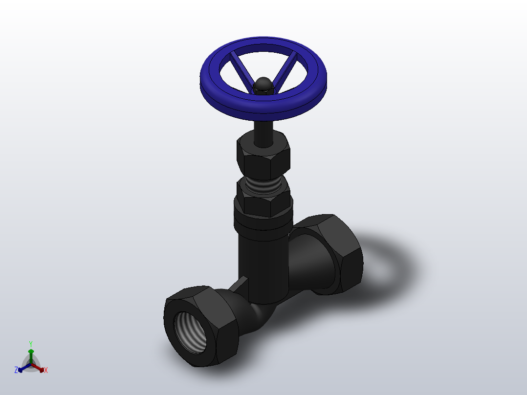 DN15-内螺纹截止阀主视图