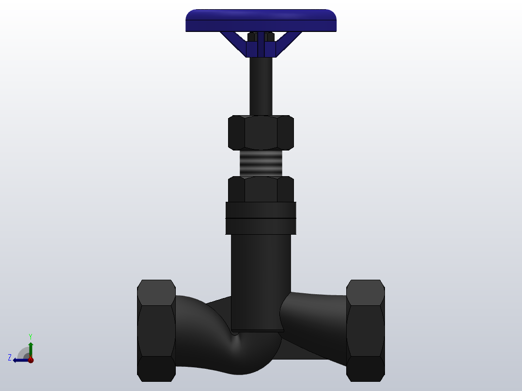 DN15-内螺纹截止阀右视图