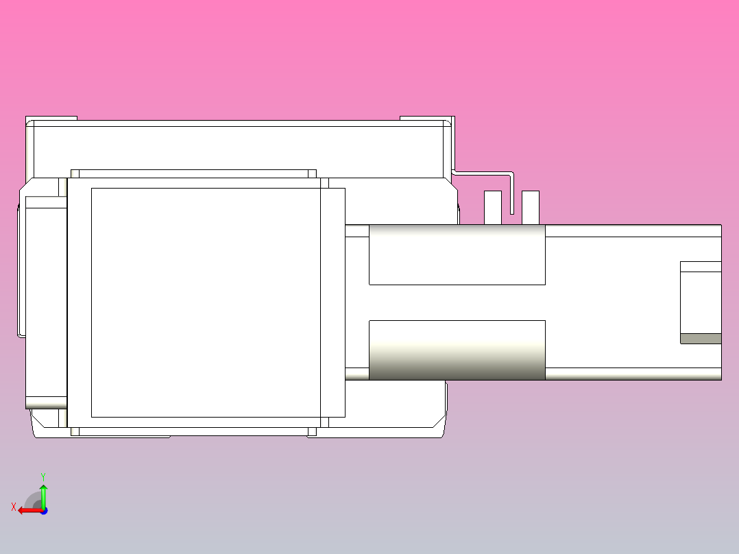 MCB10无尘皮带滑台[MCB10-L32-800-L-100W-C3]后视图